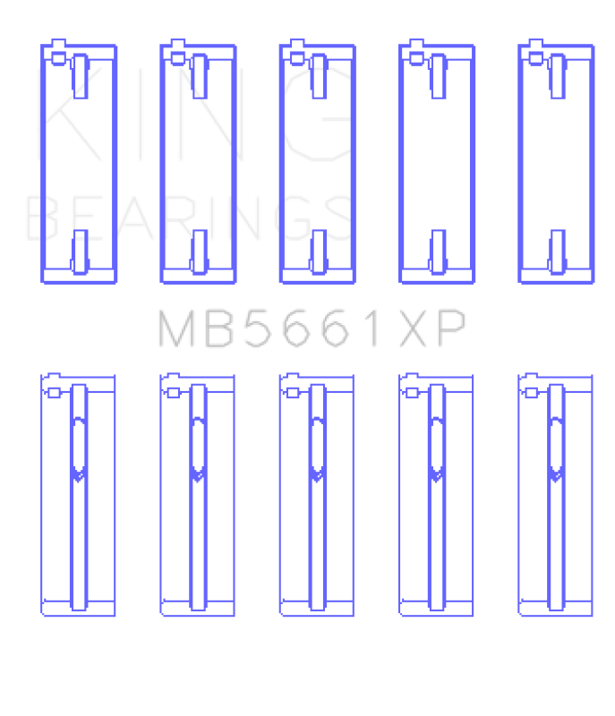 King Engine Bearings Audi / VW ADZ/AWT/APK (Size +0.25mm) Main Bearing Set