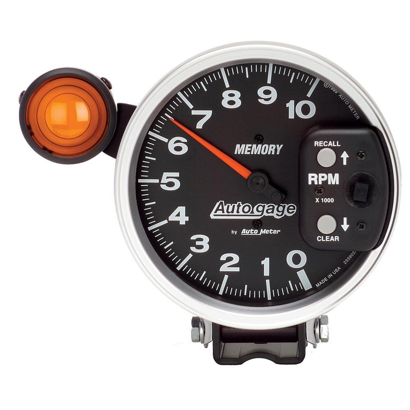 Autometer Autogage 3-3/4in. 0-8K RPM Black Dial/Chrome Case Pedestal Tachometer