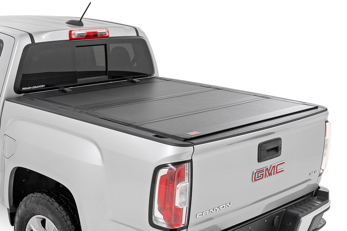 Rough Country Hard Tri-Fold Flip Up Bed Cover | Chevy/GMC Canyon/Colorado (15-26)