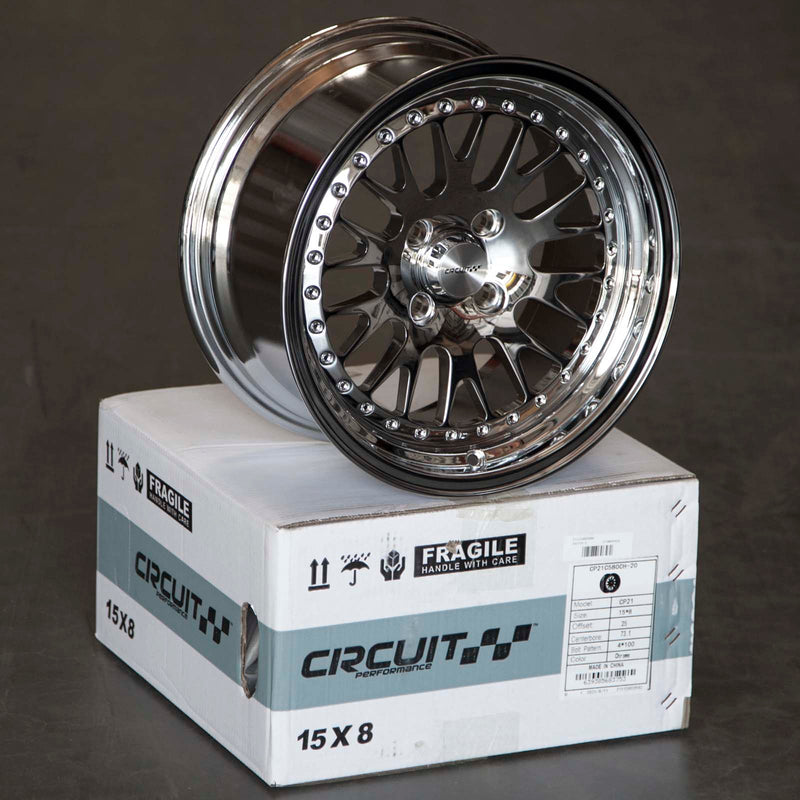 Circuit Performance CP21 Triple Chrome Plated 4x100 | 15x8 | +25mm / 5.48