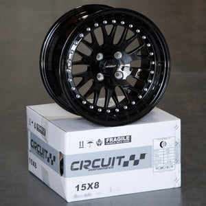 Circuit Performance CP21 Full Gloss Black 4x100 | 15x8 | +25mm / 5.48