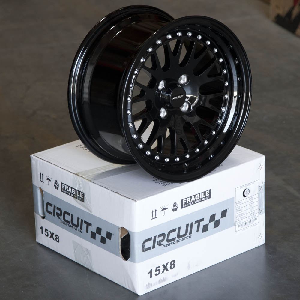 Circuit Performance CP21 Full Gloss Black 4x100 | 15x8 | +25mm / 5.48