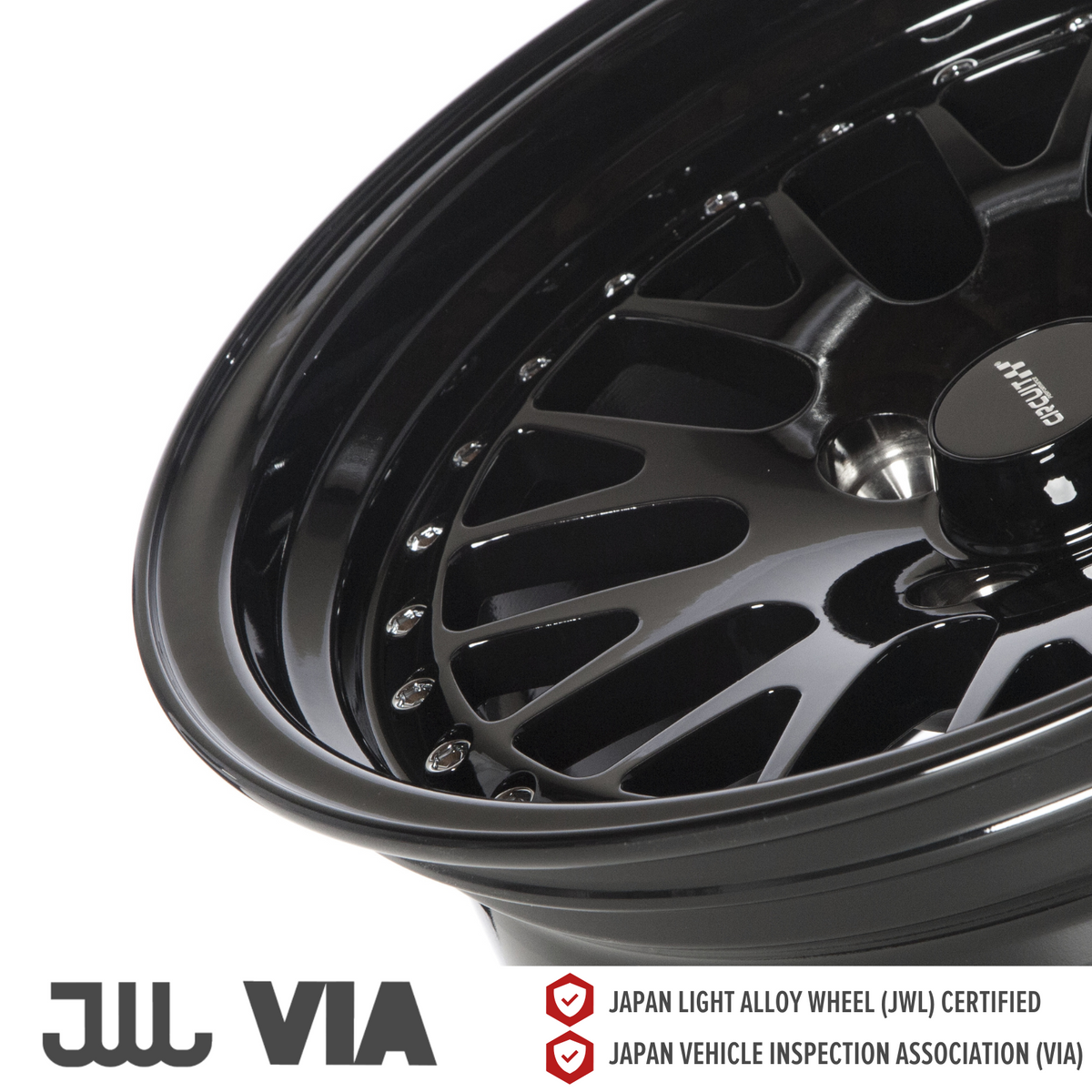 Circuit Performance CP21 Full Gloss Black 4x100 | 15x8 | +25mm / 5.48