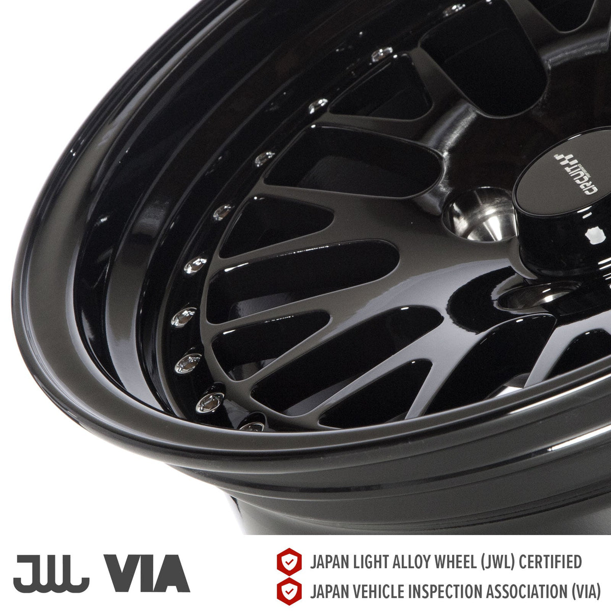 Circuit Performance CP21 Full Gloss Black 4x100 | 15x8 | +25mm / 5.48