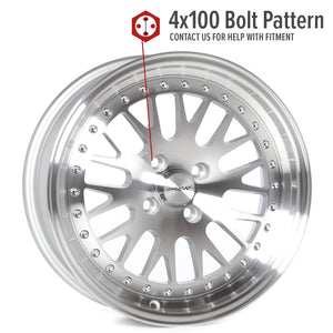 Circuit Performance CP21 Silver/Machined 4x100 | 16x7 | +25mm / 4.98