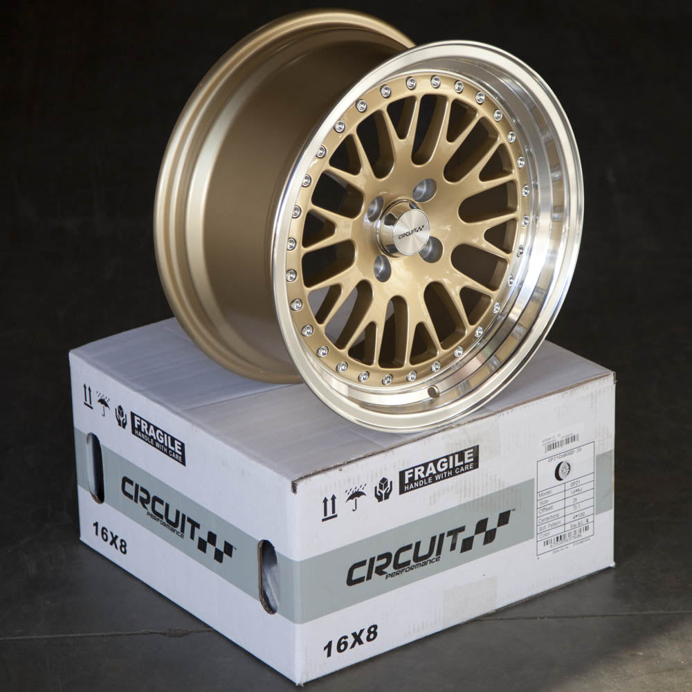 Circuit Performance CP21 Gloss Gold 4x100 | 16x8 | +25mm / 5.48