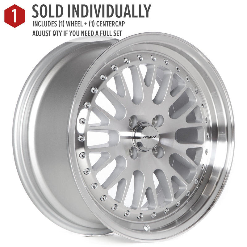 Circuit Performance CP21 Silver/Machined 4x100 | 17x8 | +35mm / 5.88