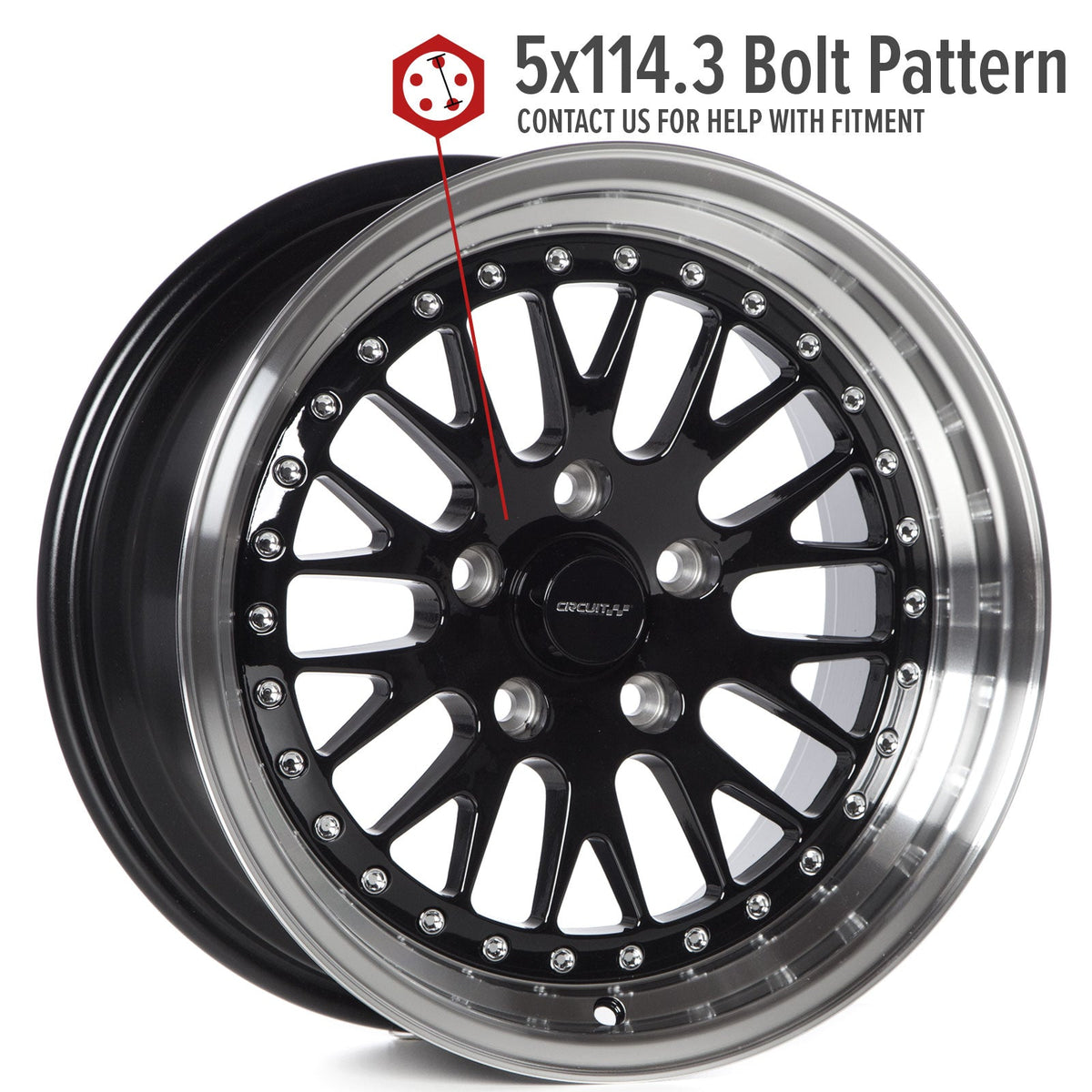 Circuit Performance CP21 Gloss Black ML 5x114.3 | 16x8 | +25mm / 5.48