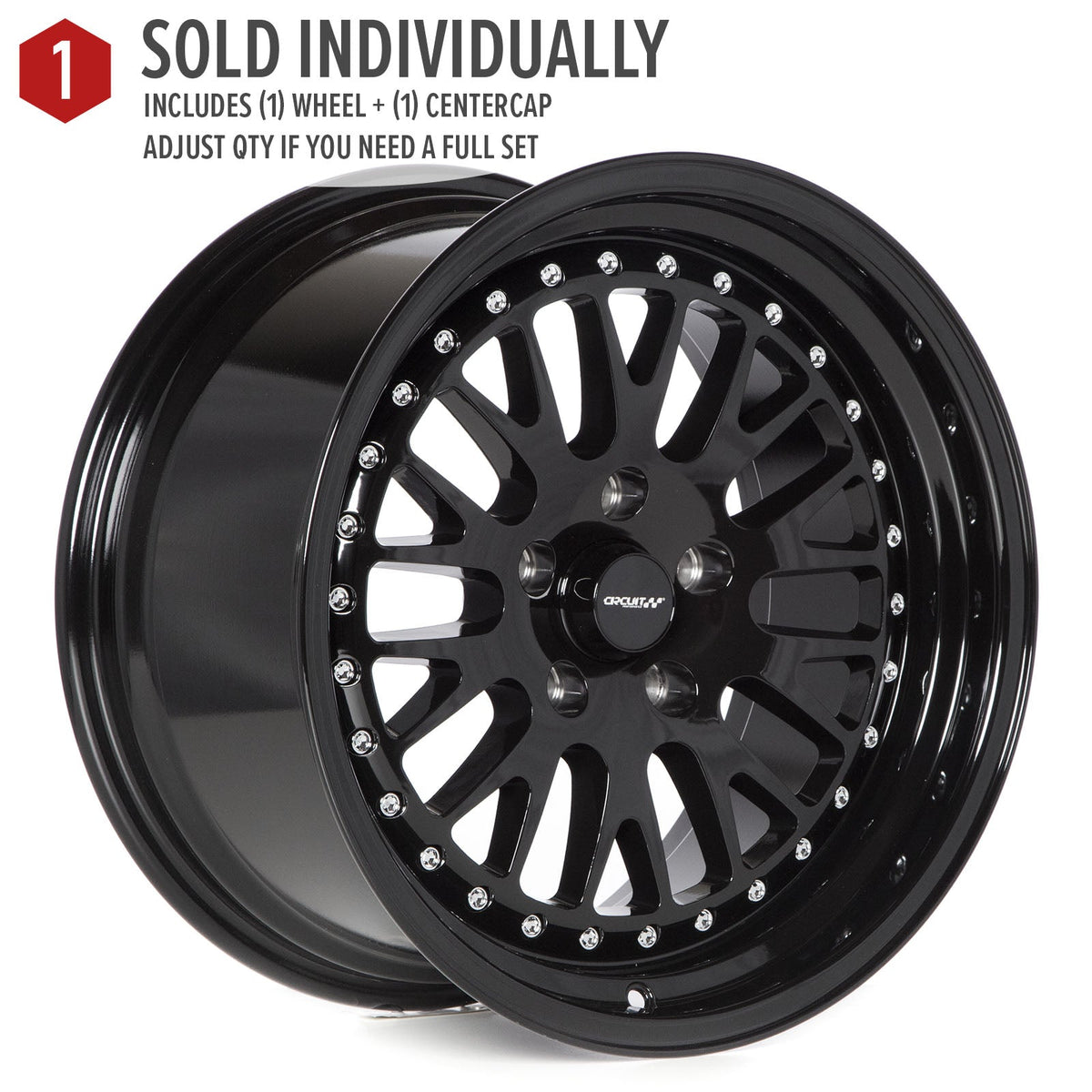 Circuit Performance CP21 Full Gloss Black 5x114.3 | 17x9 | +20mm / 5.79