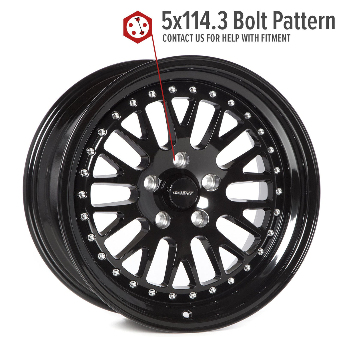 Circuit Performance CP21 Full Gloss Black 5x114.3 | 17x9 | +20mm / 5.79