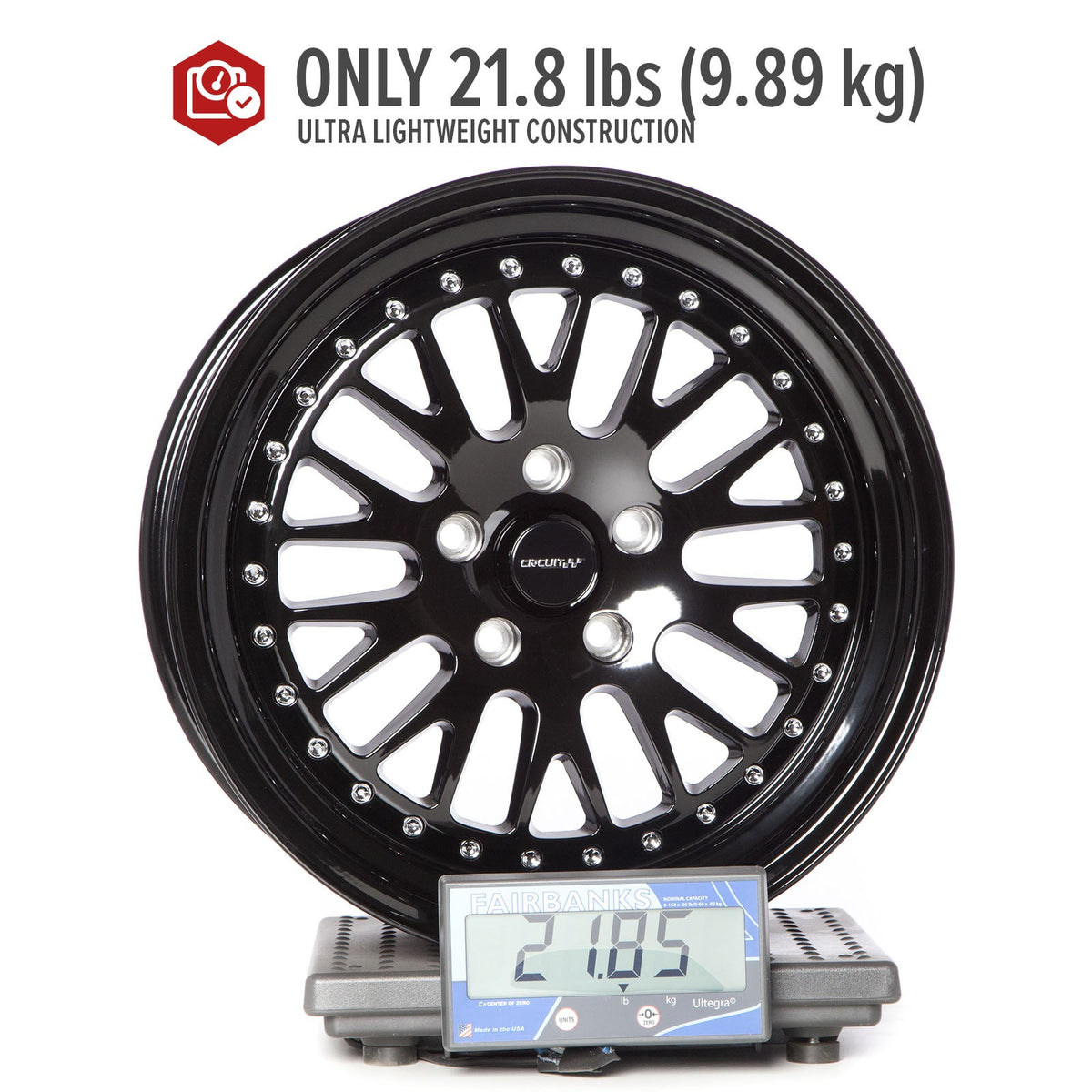 Circuit Performance CP21 Full Gloss Black 5x114.3 | 17x9 | +20mm / 5.79