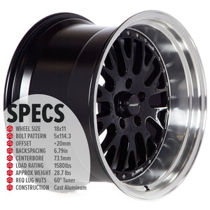 Circuit Performance CP21 Gloss Black ML 5x114.3 | 18x11 | +20mm / 6.79