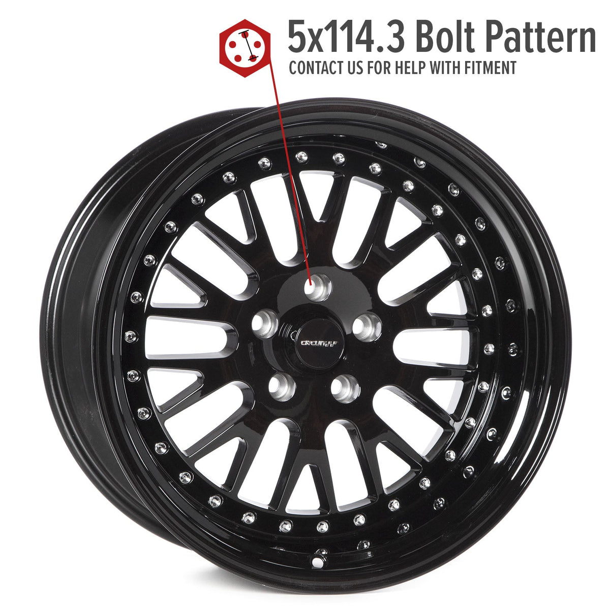 Circuit Performance CP21 Full Gloss Black 5x114.3 | 18x11 | +20mm / 6.79