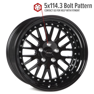 Circuit Performance CP21 Full Gloss Black 5x114.3 | 18x11 | +20mm / 6.79