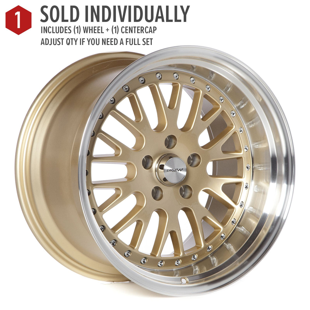 Circuit Performance CP21 Gloss Gold 5x114.3 | 18x11 | +20mm / 6.79