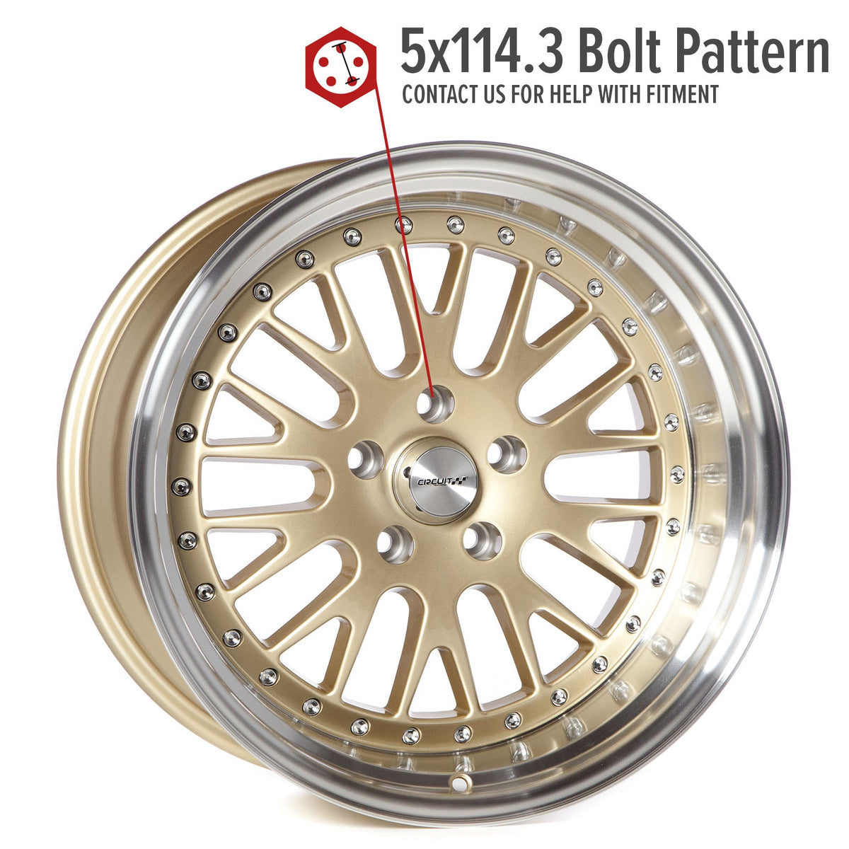 Circuit Performance CP21 Gloss Gold 5x114.3 | 18x11 | +20mm / 6.79