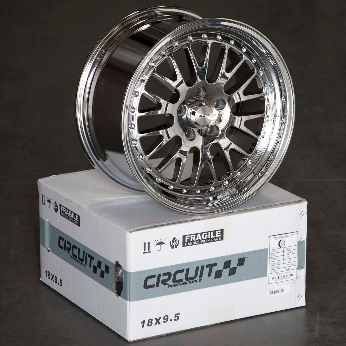 Circuit Performance CP21 Triple Chrome Plated 5x114.3 | 18x9.5 | +20mm / 6.04