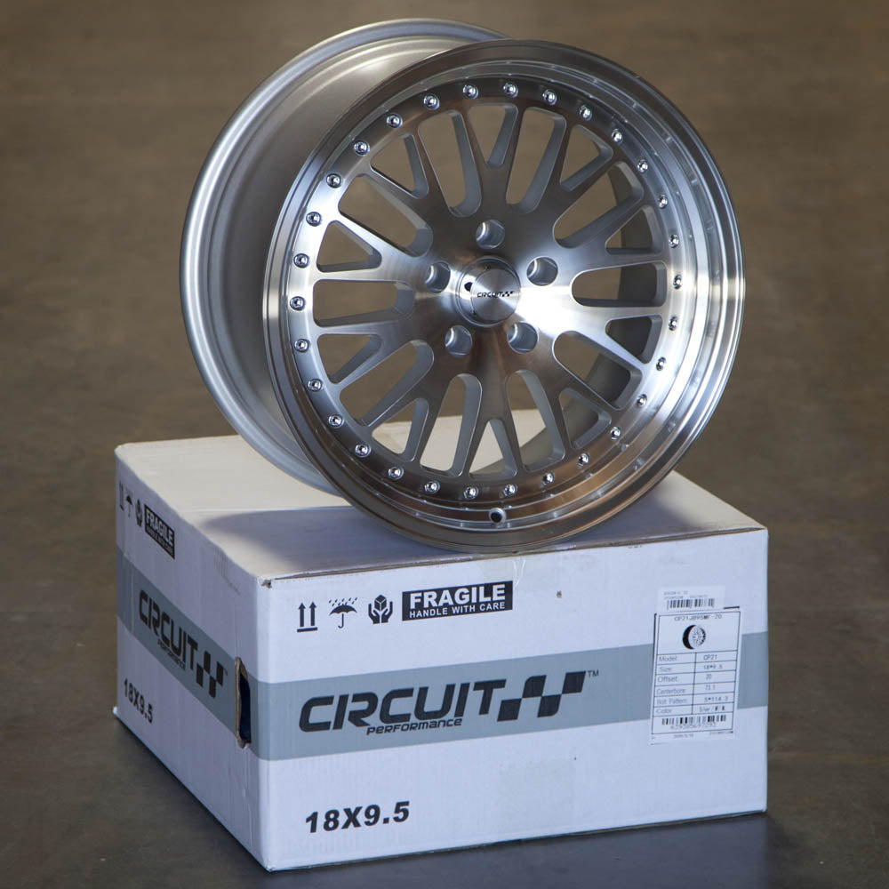Circuit Performance CP21 Silver/Machined 5x114.3 | 18x9.5 | +20mm / 6.04