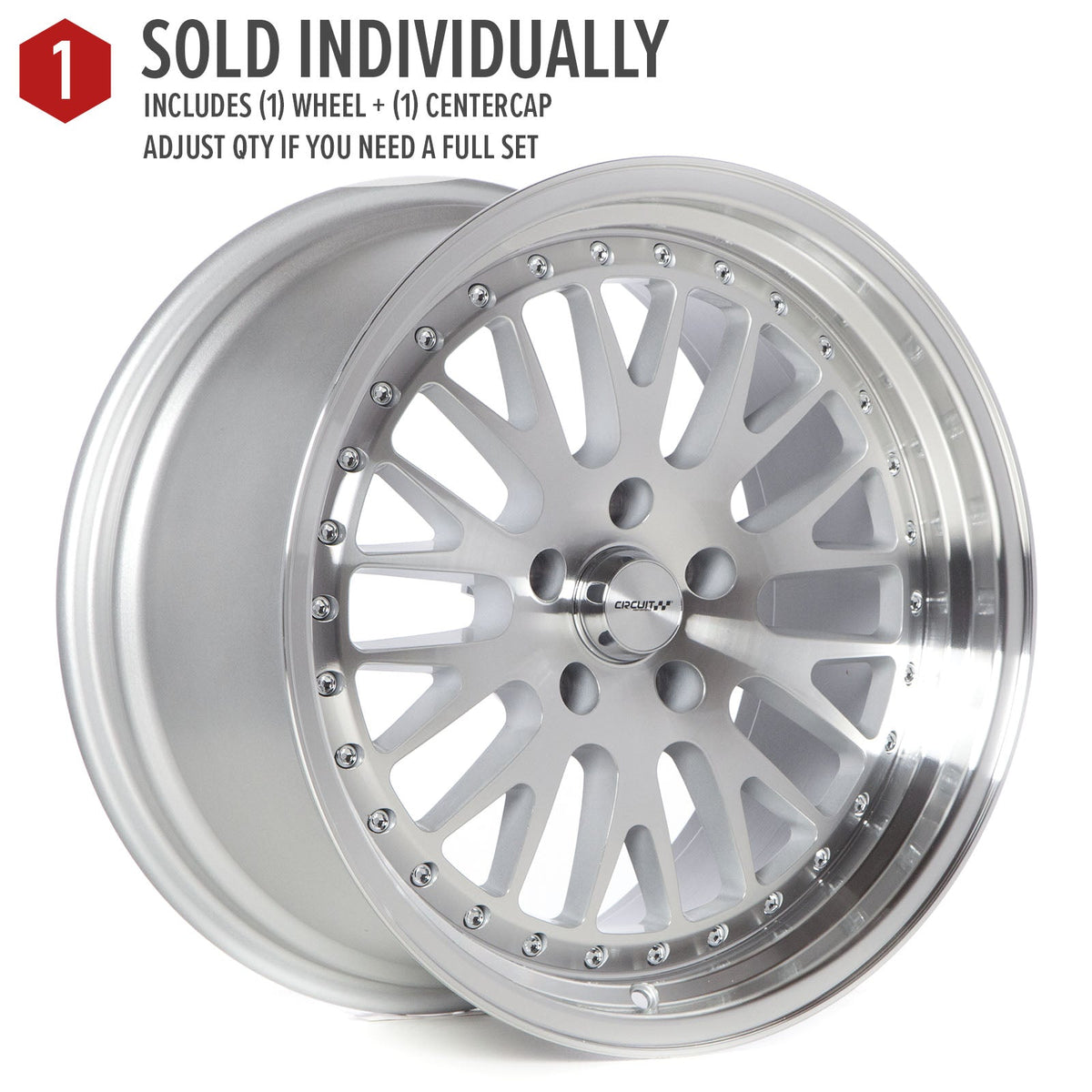 Circuit Performance CP21 Silver/Machined 5x114.3 | 18x9.5 | +20mm / 6.04