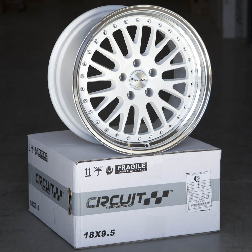 Circuit Performance CP21 Gloss White 5x114.3 | 18x9.5 | +35mm / 6.63