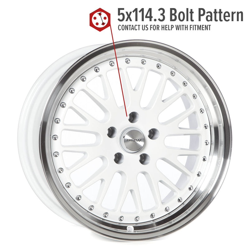 Circuit Performance CP21 Gloss White 5x114.3 | 18x9.5 | +20mm / 6.04
