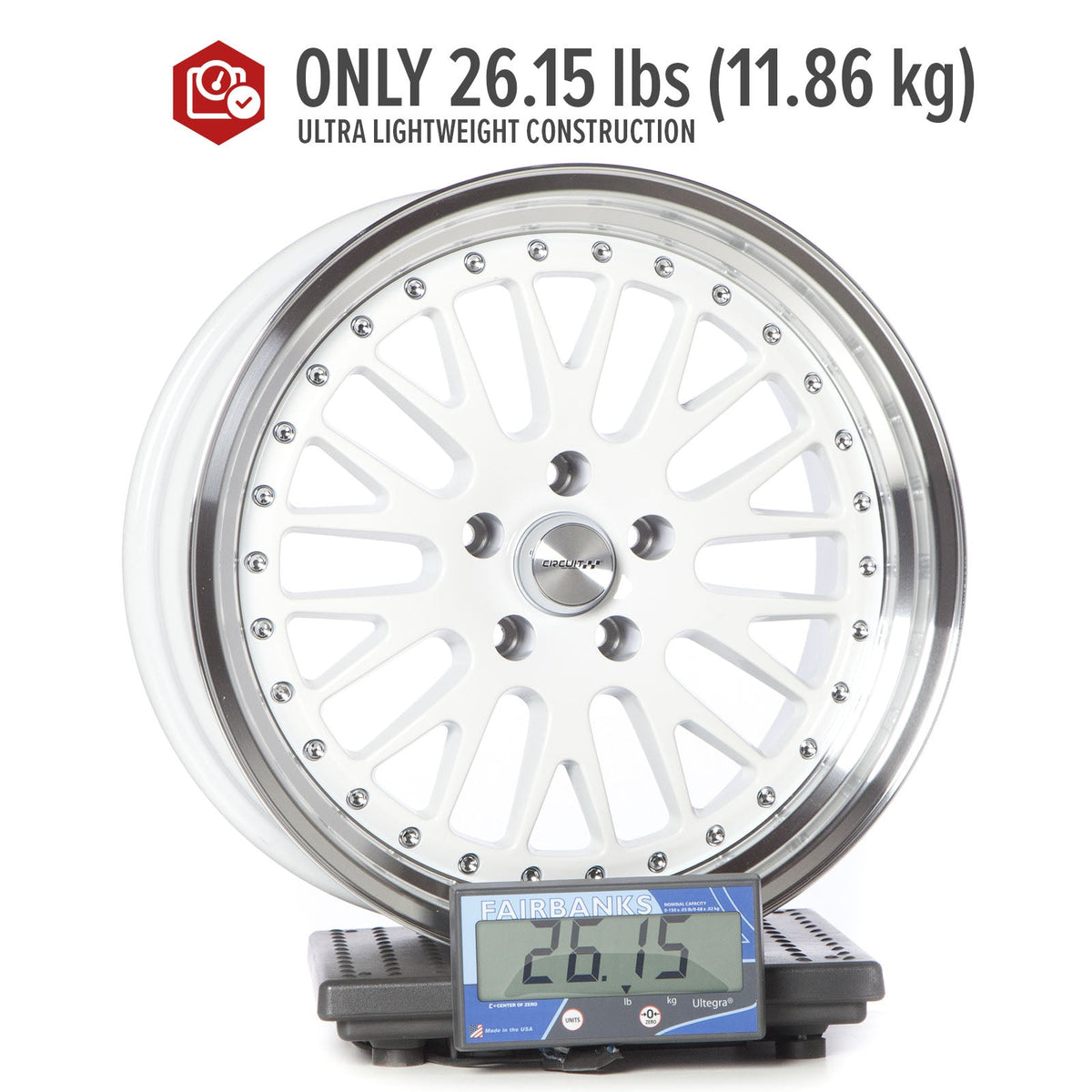 Circuit Performance CP21 Gloss White 5x114.3 | 18x9.5 | +20mm / 6.04