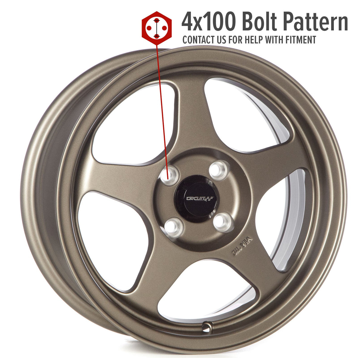 Circuit Performance CP22 Matte Bronze 4x100 | 15x6.5 | +35mm / 5.13