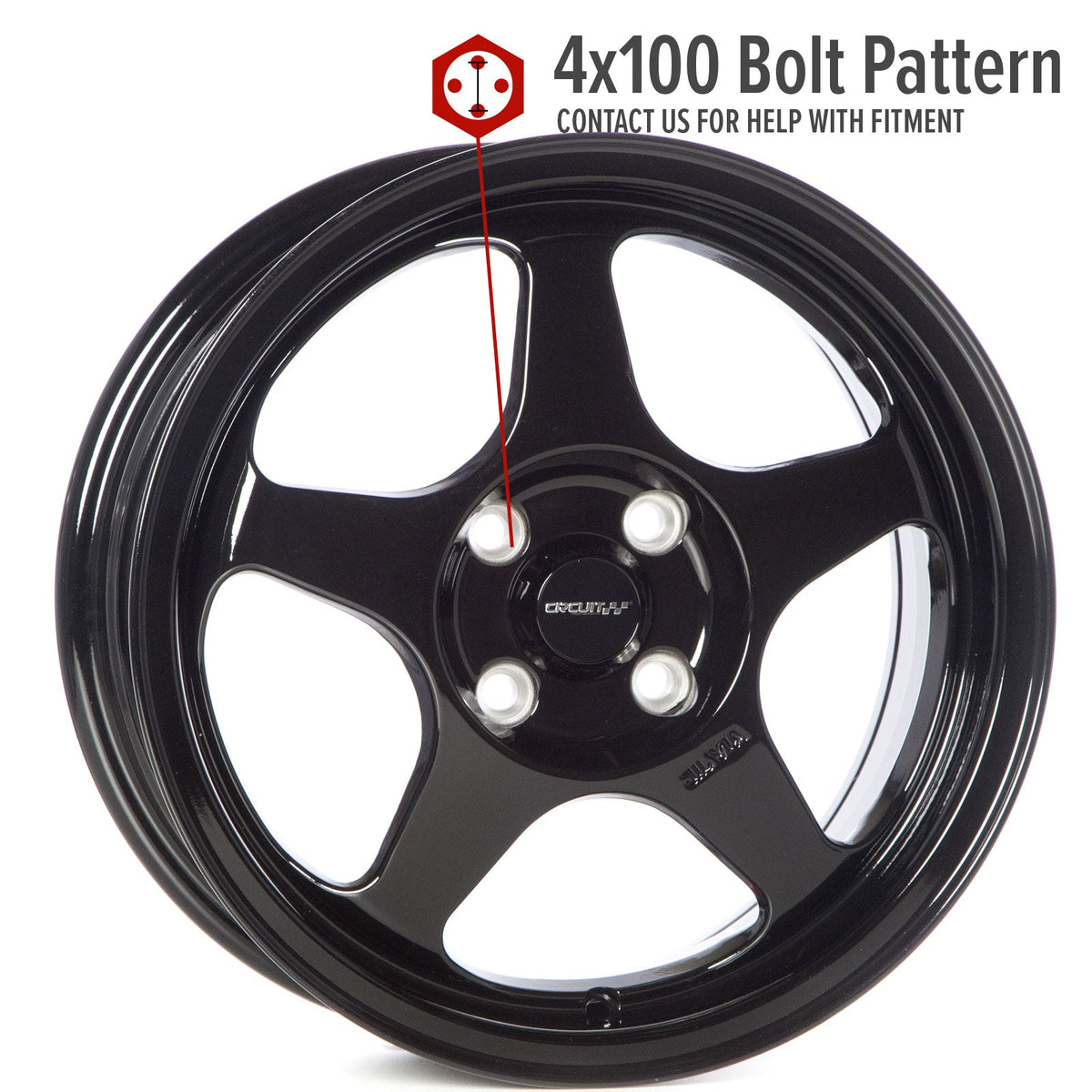 Circuit Performance CP22 Gloss Black 4x100 | 15x6.5 | +35mm / 5.13