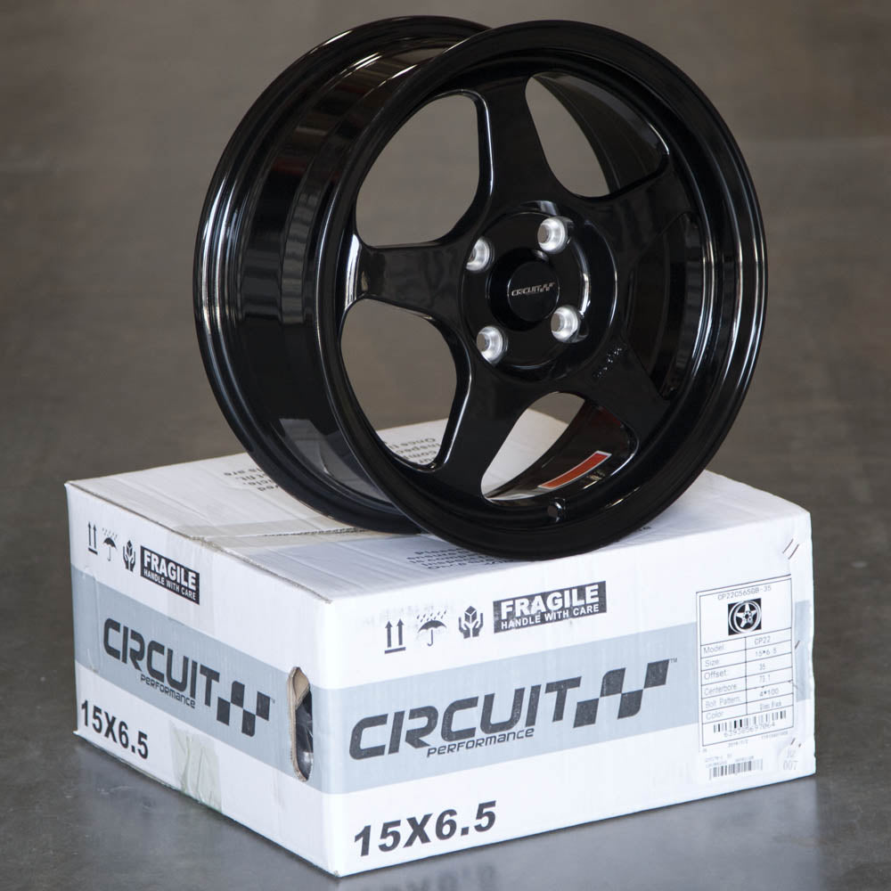 Circuit Performance CP22 Gloss Black 4x100 | 15x6.5 | +35mm / 5.13