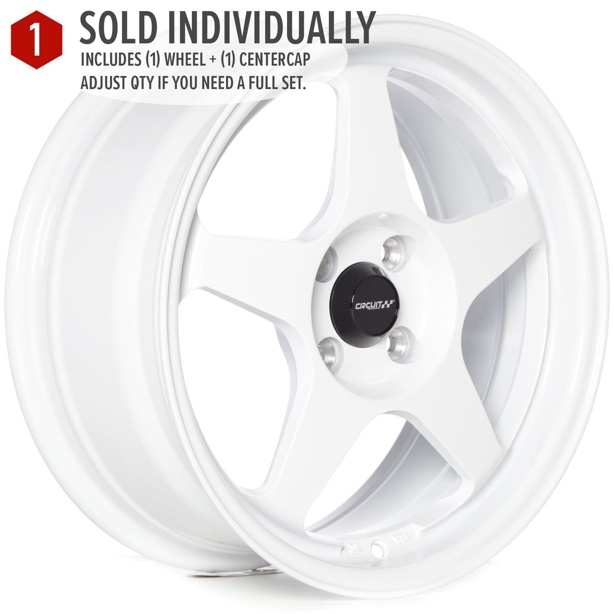 Circuit Performance CP22 Gloss White 5x114.3 | 16x7 | +35mm / 5.38