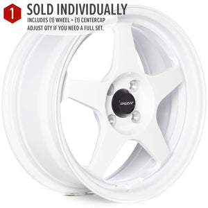 Circuit Performance CP22 Gloss White 5x114.3 | 16x7 | +35mm / 5.38