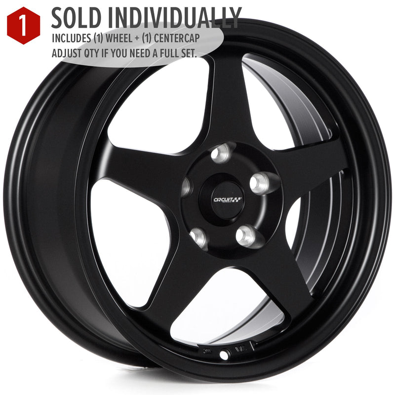 Circuit Performance CP22 Matte Black 5x114.3 | 16x7 | +35mm / 5.38
