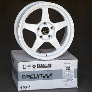 Circuit Performance CP22 Gloss White 5x114.3 | 16x7 | +35mm / 5.38