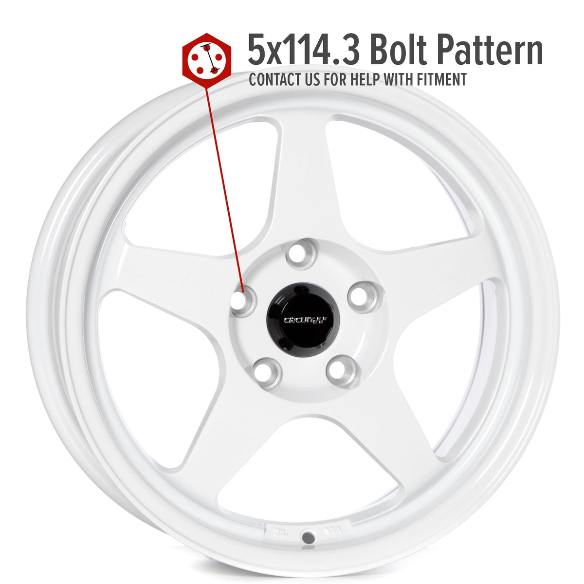 Circuit Performance CP22 Gloss White 5x114.3 | 16x7 | +35mm / 5.38