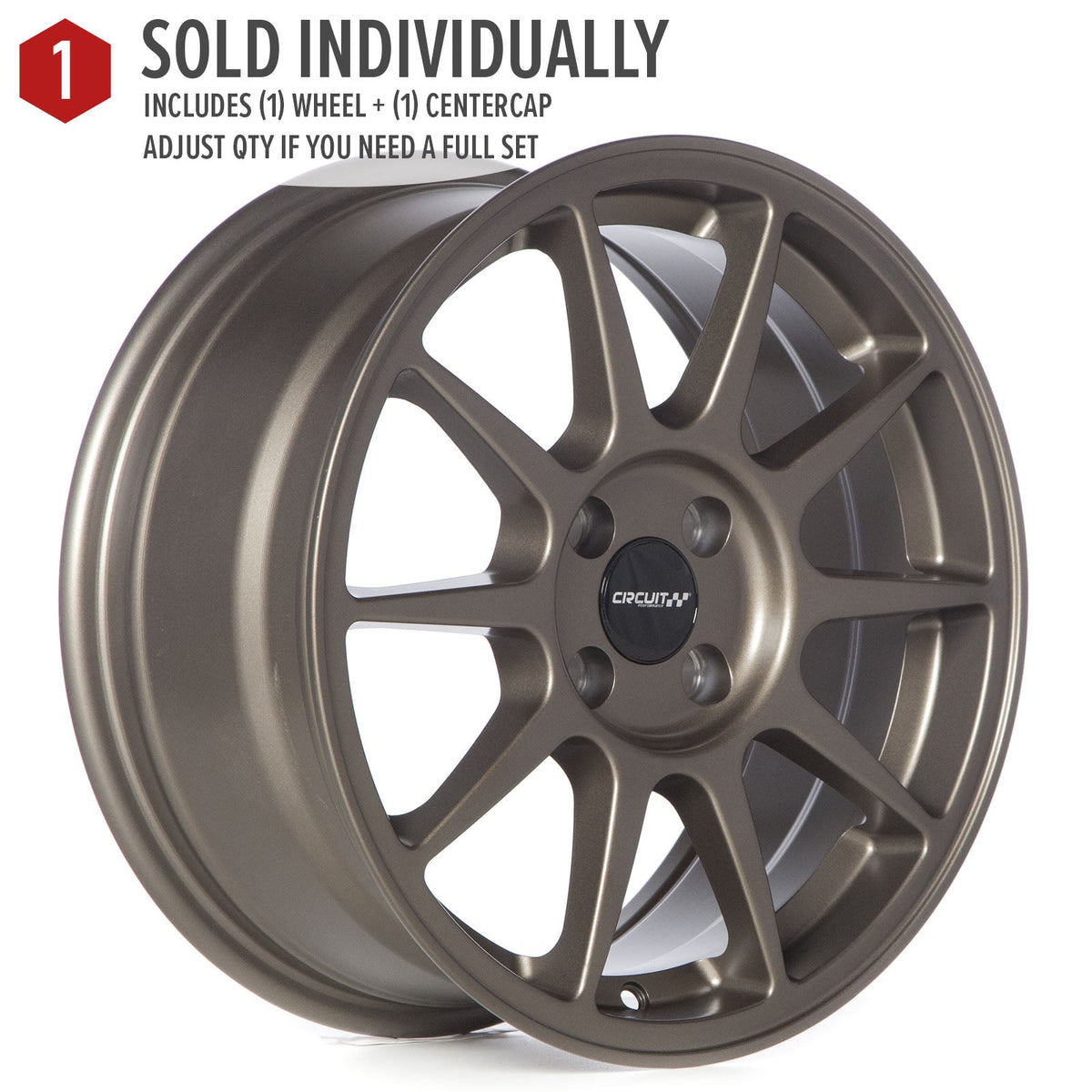 Circuit Performance CP23 Matte Bronze 4x100 | 16x7 | +35mm / 5.38