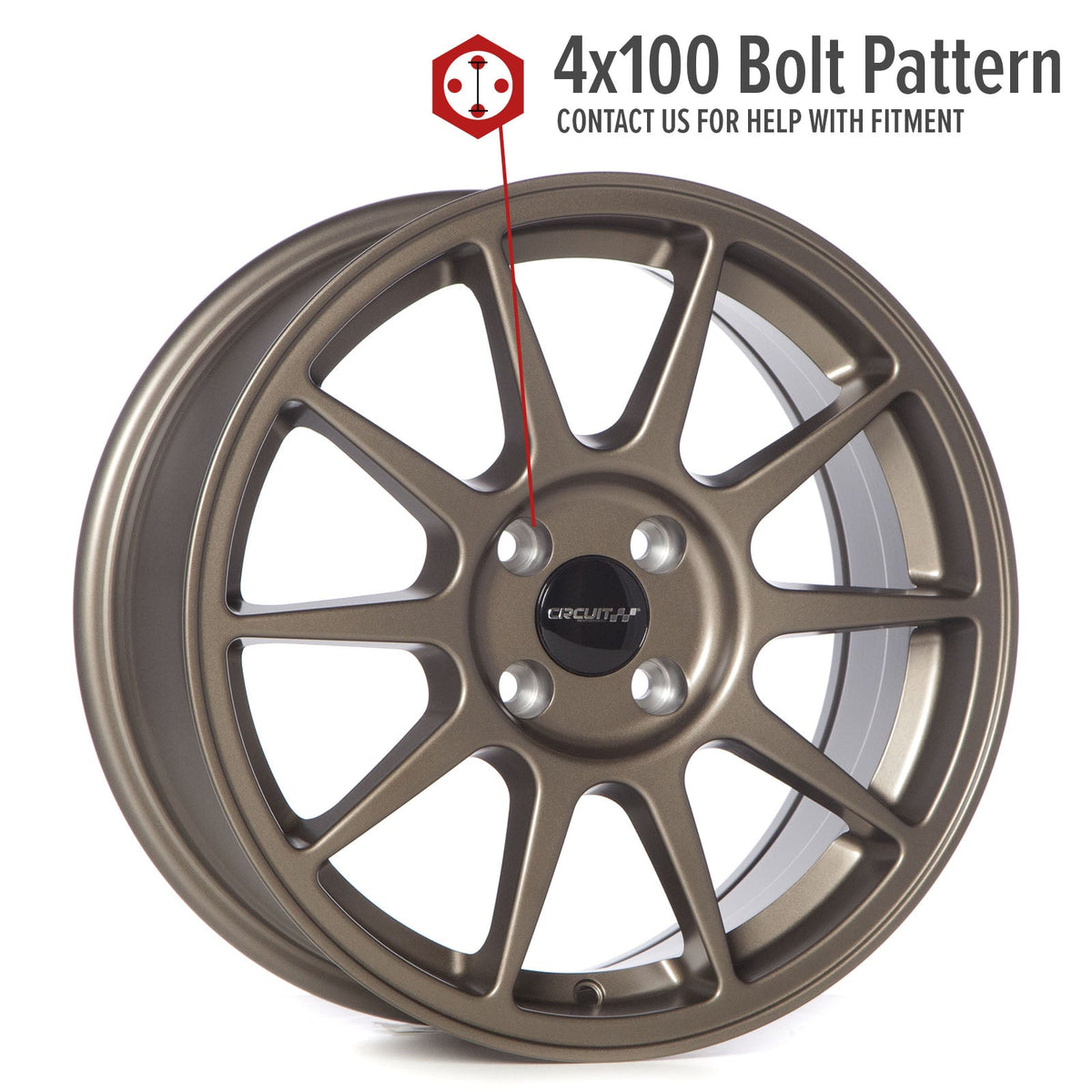 Circuit Performance CP23 Matte Bronze 4x100 | 16x7 | +35mm / 5.38