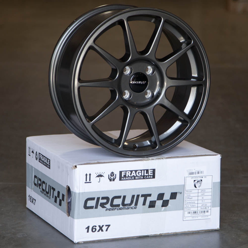 Circuit Performance CP23 Gloss Gunmetal 5x114.3 | 16x7 | +35mm / 5.38