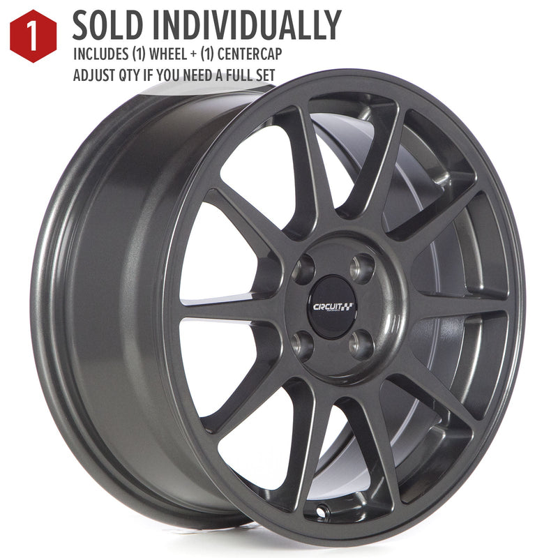 Circuit Performance CP23 Gloss Gunmetal 4x100 | 16x7 | +35mm / 5.38