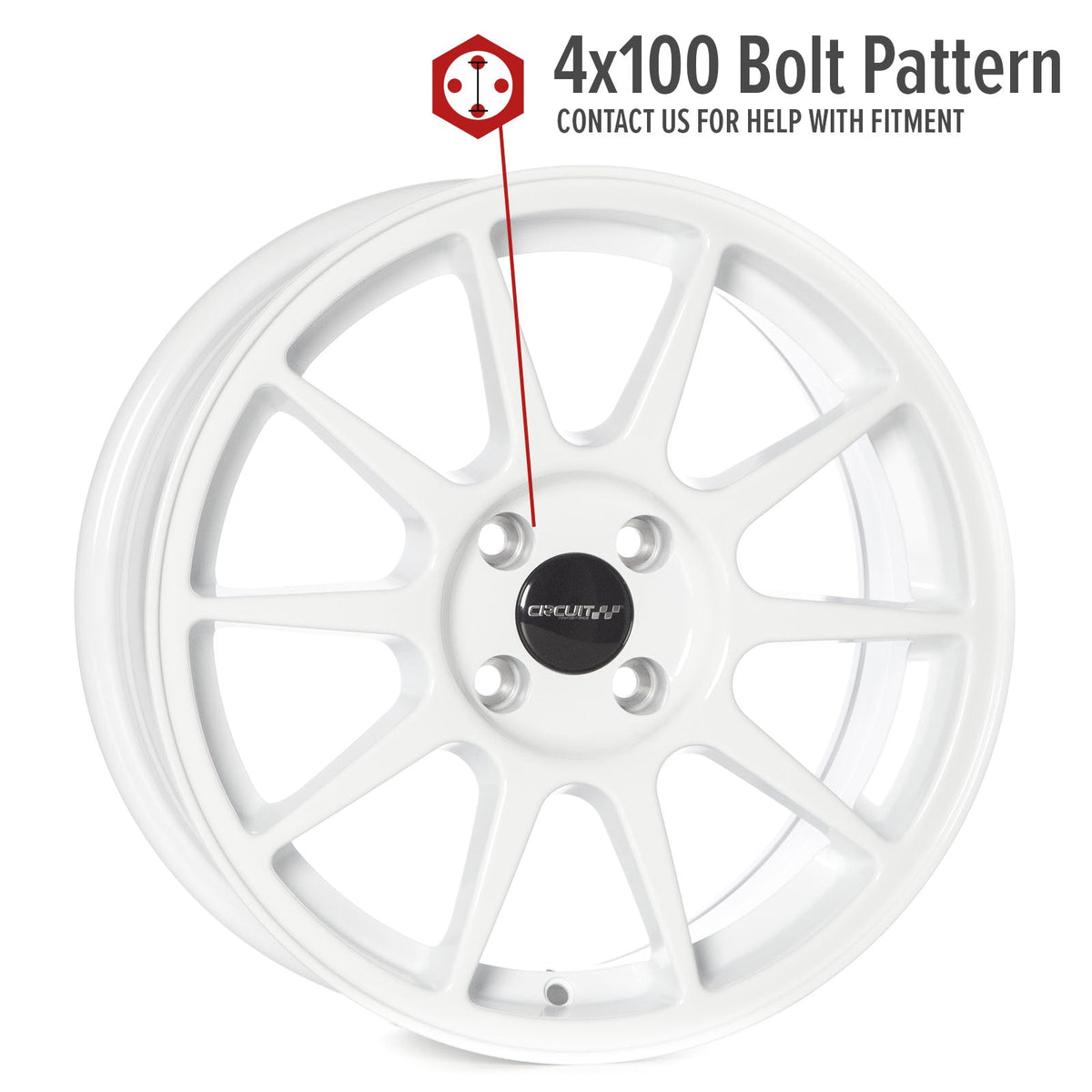Circuit Performance CP23 Gloss White 4x100 | 16x7 | +35mm / 5.38