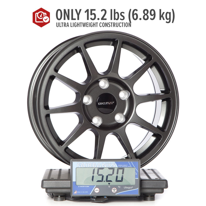 Circuit Performance CP23 Gloss Gunmetal 5x114.3 | 15x7 | +35mm / 5.38