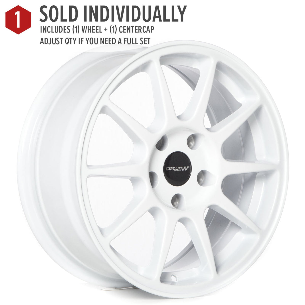Circuit Performance CP23 Gloss White 4x100 | 16x7 | +35mm / 5.38