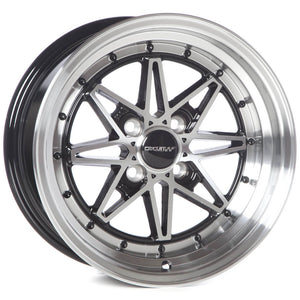 Circuit Performance CP24 Gloss Black/Machined 4x100 | 15x8 | +25mm / 5.48