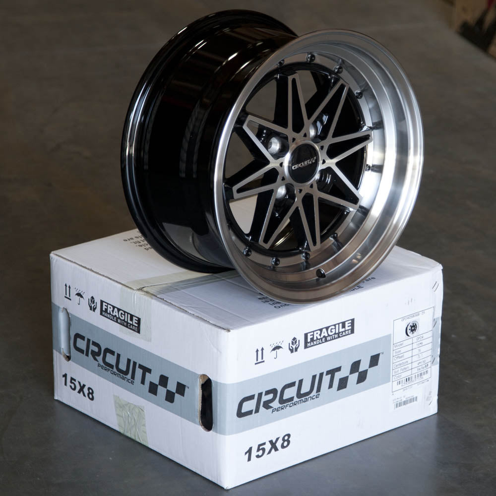 Circuit Performance CP24 Gloss Black/Machined 4x100 | 15x8 | +25mm / 5.48