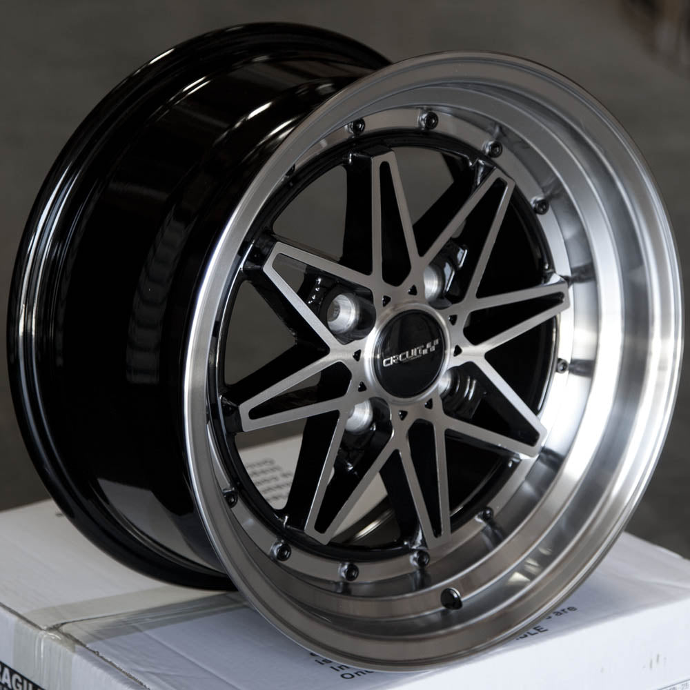 Circuit Performance CP24 Gloss Black/Machined 4x100 | 15x8 | +25mm / 5.48