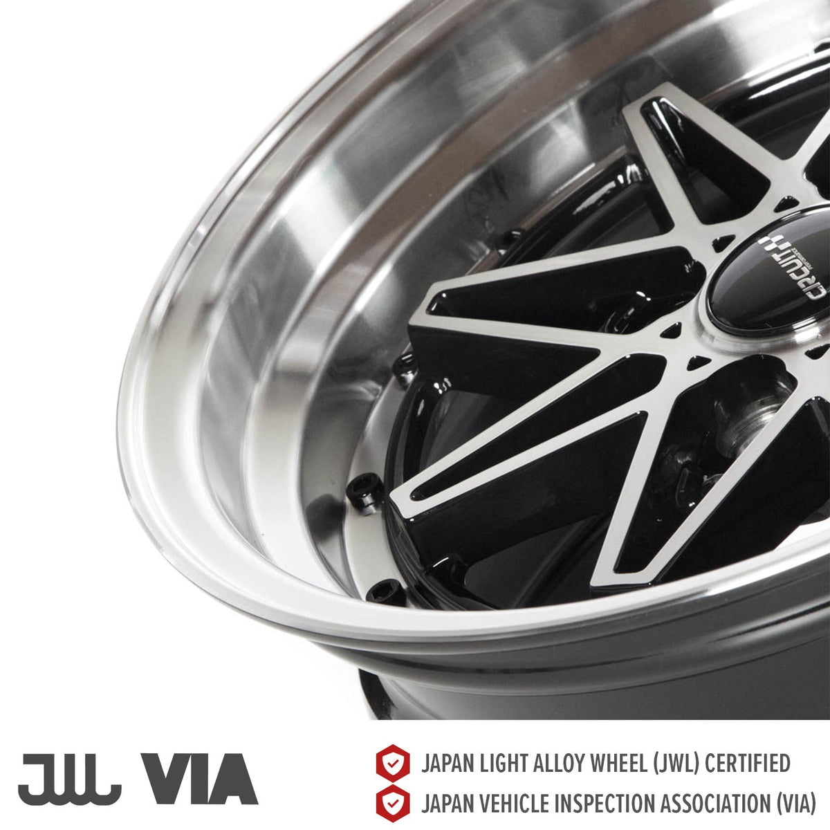 Circuit Performance CP24 Gloss Black/Machined 4x100 | 15x8 | +25mm / 5.48