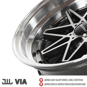 Circuit Performance CP24 Gloss Black/Machined 4x100 | 15x8 | +25mm / 5.48