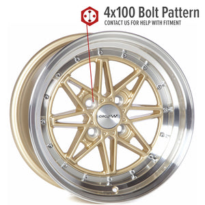 Circuit Performance CP24 Gloss Gold 4x100 | 15x8 | +25mm / 5.48
