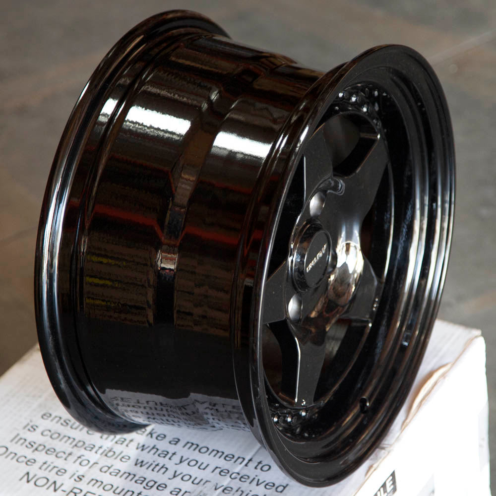 Circuit Performance CP26 Full Gloss Black 4x100 | 15x8 | +25mm / 5.48