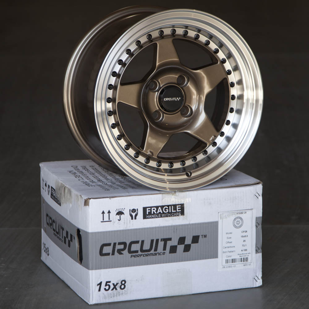 Circuit Performance CP26 Gloss Bronze 4x100 | 15x8 | +25mm / 5.48