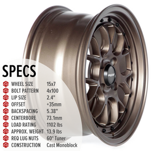 Circuit Performance CP27 Matte Bronze 4x100 | 15x7 | +35mm / 5.38